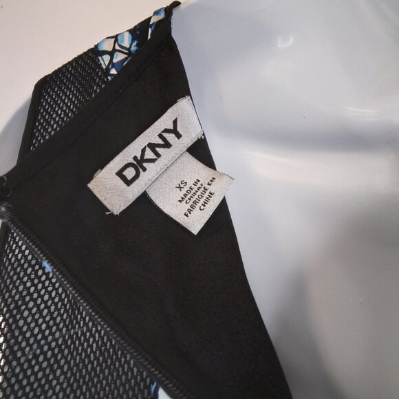 DKNY Blue Print Sleeveless Dress Size XS - Picture 10 of 12